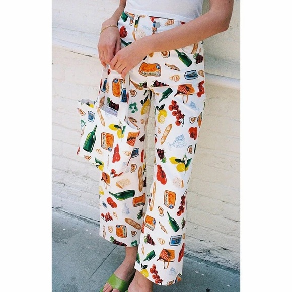 Lisa Says Gah Pants - Lisa Says Gah Italian Summer Print Robyn Jeans Pants Trousers Denim Food 8